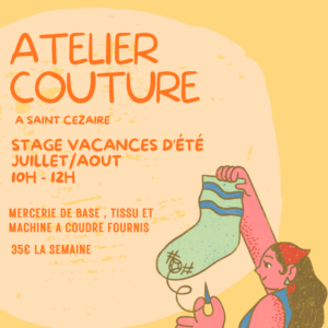 1 Atelier couture vacances d'été 2026 - JUILLET / AOUT