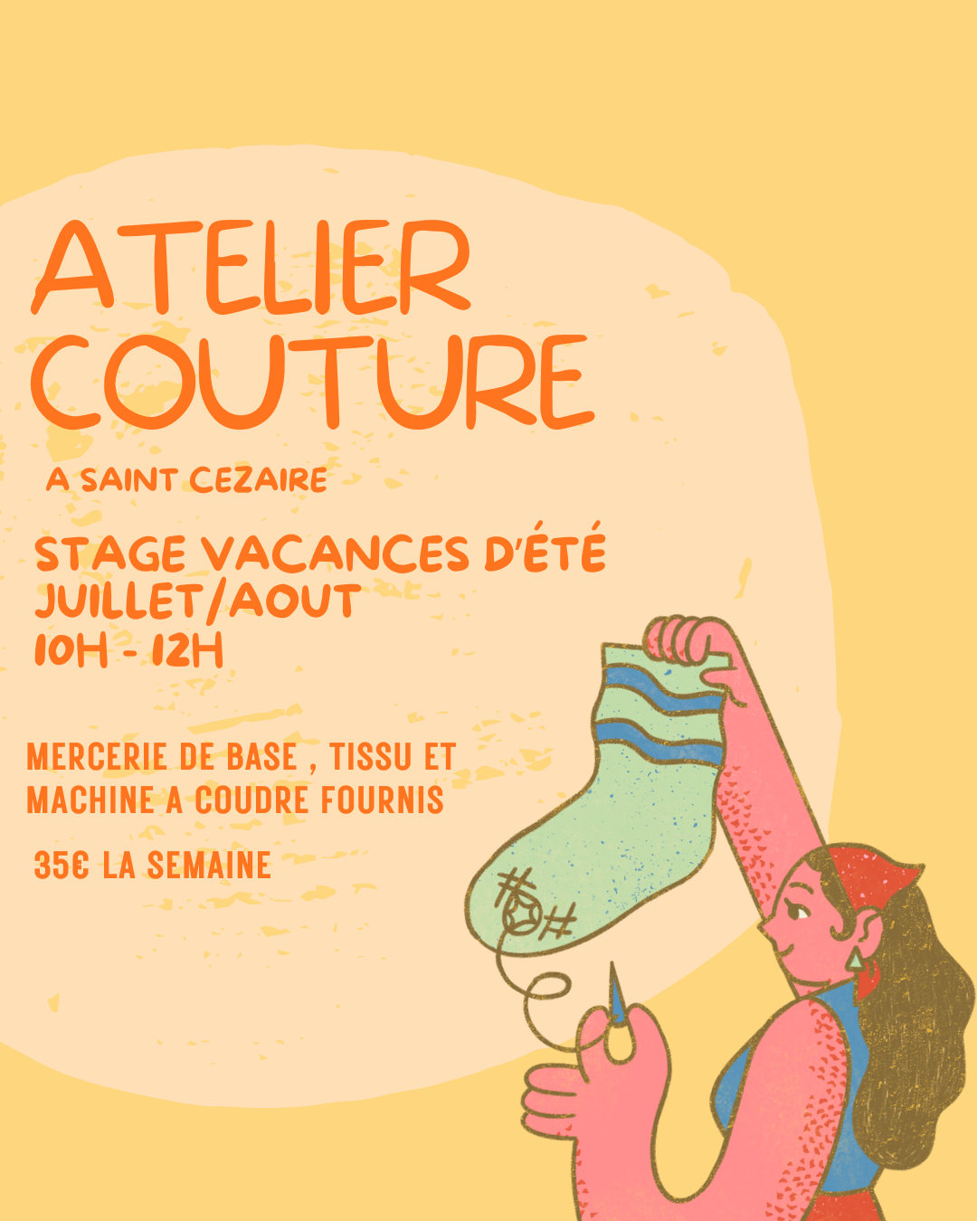 1 Atelier couture vacances d'été 2026 - JUILLET / AOUT